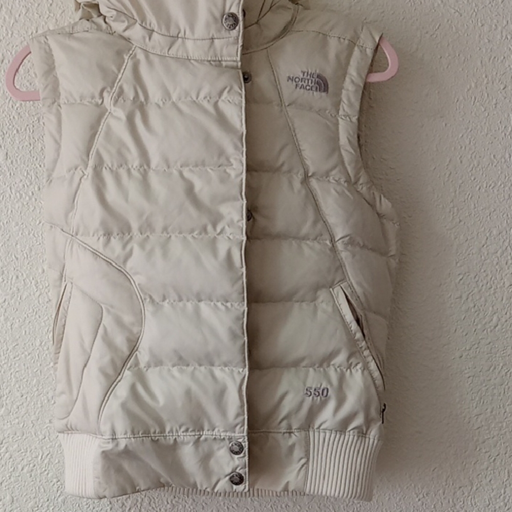 The North Face Off-White Quilted Vest  M